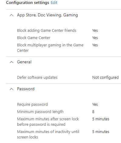 Device restrictions policy for macOS